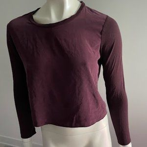 Wilfred Burgundy Silk Open Back Top